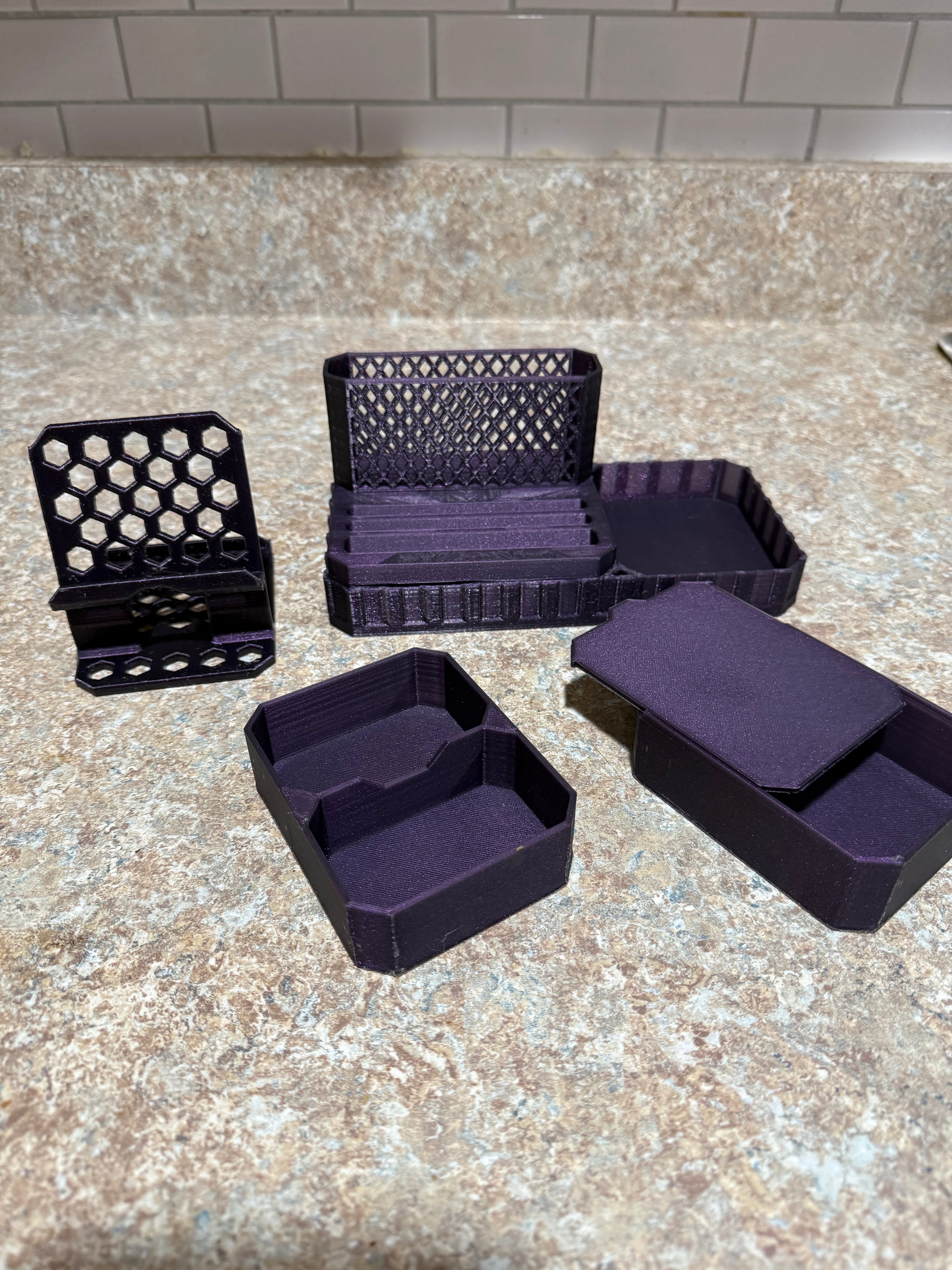 Desk organizer and phone stand